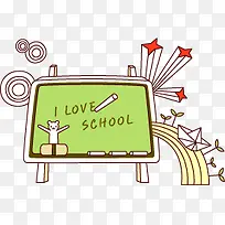 手绘可爱绿色黑板-空若网 手绘可爱绿色黑板-空若网