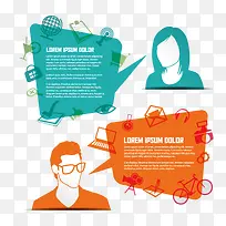 创意人物对话框背景矢量素材-空若网 创意人物对话框背景矢量素材-空若网