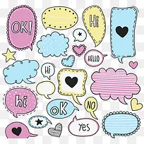 卡通对话框矢量素材-空若网 卡通对话框矢量素材-空若网