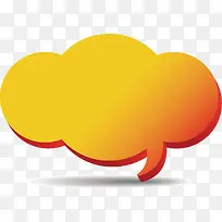 橙色汽泡框-空若网 橙色汽泡框-空若网