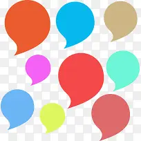 彩色气泡对话框矢量-空若网 彩色气泡对话框矢量-空若网