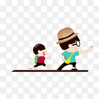 卡通扁平可爱学生-空若网 卡通扁平可爱学生-空若网