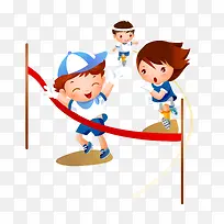 卡通可爱孩子赛跑-空若网 卡通可爱孩子赛跑-空若网