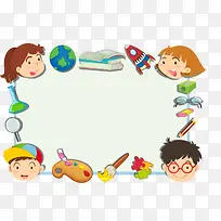 卡通可爱孩子边框-空若网 卡通可爱孩子边框-空若网