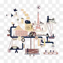 卡通旅游建筑系统-空若网 卡通旅游建筑系统-空若网