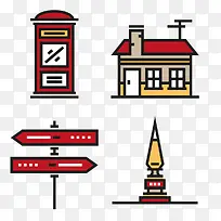 卡通房子建筑-空若网 卡通房子建筑-空若网