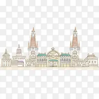 手绘建筑-空若网 手绘建筑-空若网