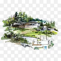 手绘建筑-空若网 手绘建筑-空若网