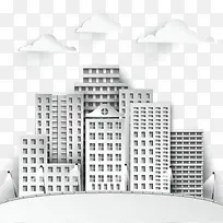 白色时尚建筑群-空若网 白色时尚建筑群-空若网