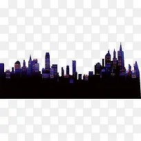 矢量城市蓝紫色大楼素材-空若网 矢量城市蓝紫色大楼素材-空若网