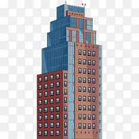 手绘卡通大楼-空若网 手绘卡通大楼-空若网