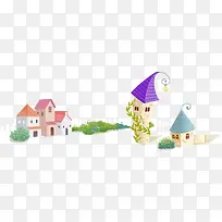 创意可爱建筑房屋-空若网 创意可爱建筑房屋-空若网