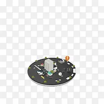 扁平化建筑图-空若网 扁平化建筑图-空若网