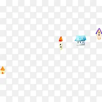 手绘彩色房屋建筑-空若网 手绘彩色房屋建筑-空若网