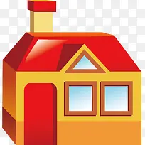 可爱卡通房子 红色房屋-空若网 可爱卡通房子 红色房屋-空若网