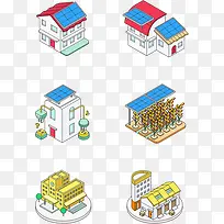 卡通手绘房屋图标-空若网 卡通手绘房屋图标-空若网