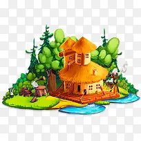 卡通手绘房子-空若网 卡通手绘房子-空若网