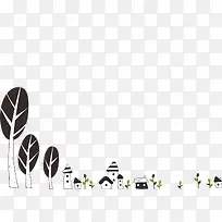 手绘房屋插画-空若网 手绘房屋插画-空若网