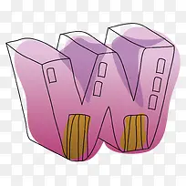 手绘字母房屋-空若网 手绘字母房屋-空若网