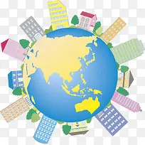 卡通地球-空若网 卡通地球-空若网