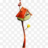 插画春天房屋美景-空若网 插画春天房屋美景-空若网