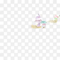 唯美春天房屋插画美景-空若网 唯美春天房屋插画美景-空若网