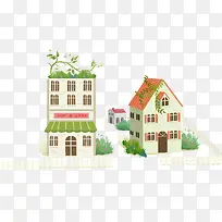 唯美插画艺术房屋-空若网 唯美插画艺术房屋-空若网