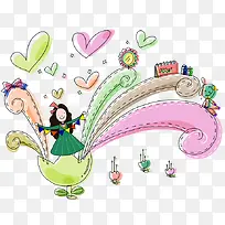 绿色裙子女孩-空若网 绿色裙子女孩-空若网