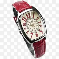 红色时尚皮带女表-空若网 红色时尚皮带女表-空若网