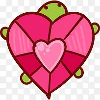 心形宝石乌龟卡通矢量图-空若网 心形宝石乌龟卡通矢量图-空若网