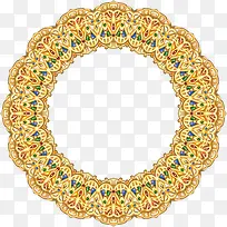 彩色宝石黄金花环欧式花纹-空若网 彩色宝石黄金花环欧式花纹-空若网