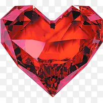 红色立体宝石爱心-空若网 红色立体宝石爱心-空若网