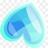 手绘蓝色爱心宝石-空若网 手绘蓝色爱心宝石-空若网