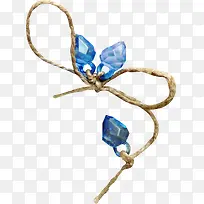 麻绳蓝色钻石-空若网 麻绳蓝色钻石-空若网