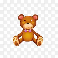 可爱棕色小熊免抠素材-空若网 可爱棕色小熊免抠素材-空若网