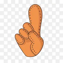 棕色的卡通手指装饰-空若网 棕色的卡通手指装饰-空若网