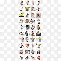 手绘可爱男生表情-空若网 手绘可爱男生表情-空若网