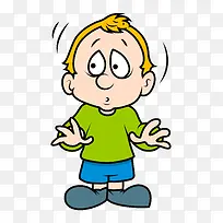 可爱的害怕卡通男孩-空若网 可爱的害怕卡通男孩-空若网