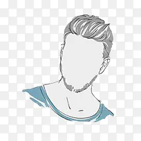 插画男士头发-空若网 插画男士头发-空若网