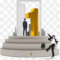 立体数字和商务男士-空若网 立体数字和商务男士-空若网