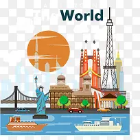 全世界旅游旅行矢量素材-空若网 全世界旅游旅行矢量素材-空若网