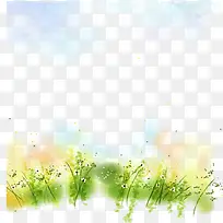 插画草原蓝天-空若网 插画草原蓝天-空若网