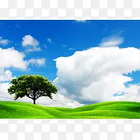 蓝天白云绿草-空若网 蓝天白云绿草-空若网