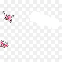 卡通手绘蝴蝶白云-空若网 卡通手绘蝴蝶白云-空若网