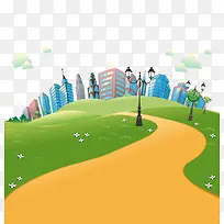 卡通花草建筑-空若网 卡通花草建筑-空若网