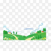 绿草白云-空若网 绿草白云-空若网