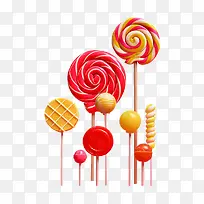 红色卡通棒棒糖PNG-空若网 红色卡通棒棒糖PNG-空若网