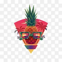 创意卡通水果菠萝矢量图-空若网 创意卡通水果菠萝矢量图-空若网
