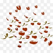 红色坚果手绘创意-空若网 红色坚果手绘创意-空若网