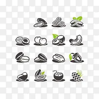 坚果花生食物食品小图标-空若网 坚果花生食物食品小图标-空若网